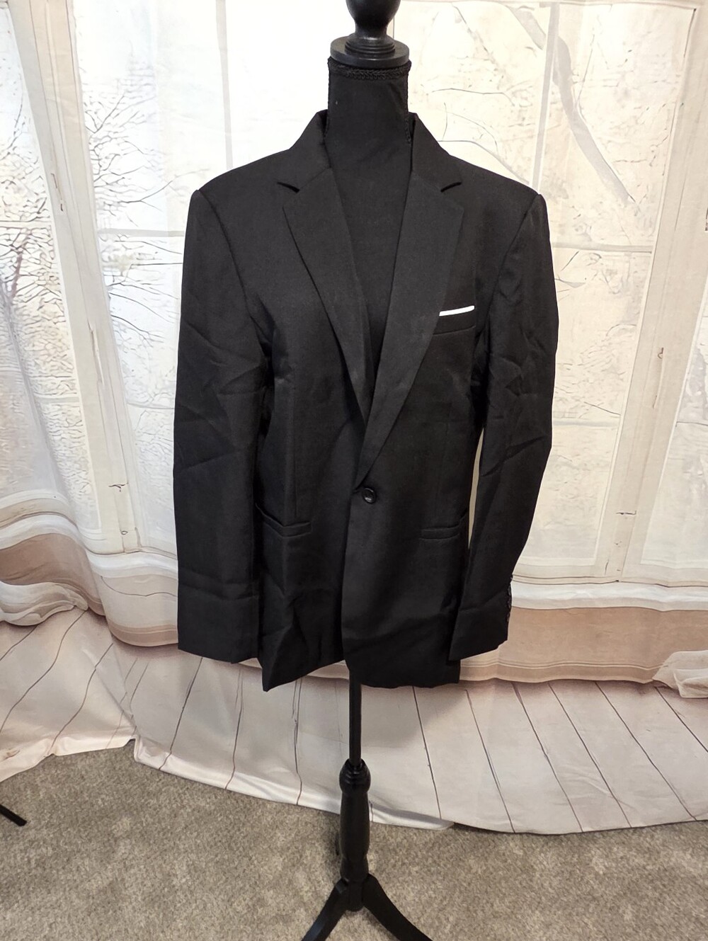 Kohl's Black Men's Single-Button Blazer with Notch Lapel